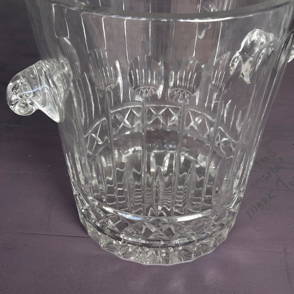 Vintage Heavy Hand Cut Eastern European Chrystal Champagne Bucket - Picture 2 of 6